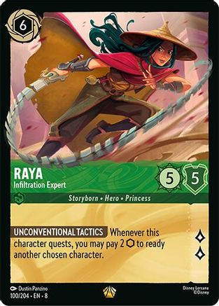 Raya - Infiltration Expert (100/204) [Reign of Jafar] Cold Foil Lorcana Single Disney