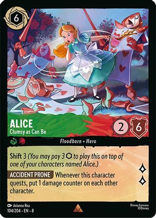 Alice - Clumsy as Can Be (104/204) [Reign of Jafar] Lorcana Single Disney