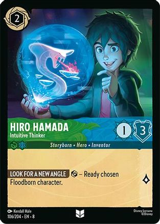Hiro Hamada - Intuitive Thinker (106/204) [Reign of Jafar] Cold Foil Lorcana Single Disney