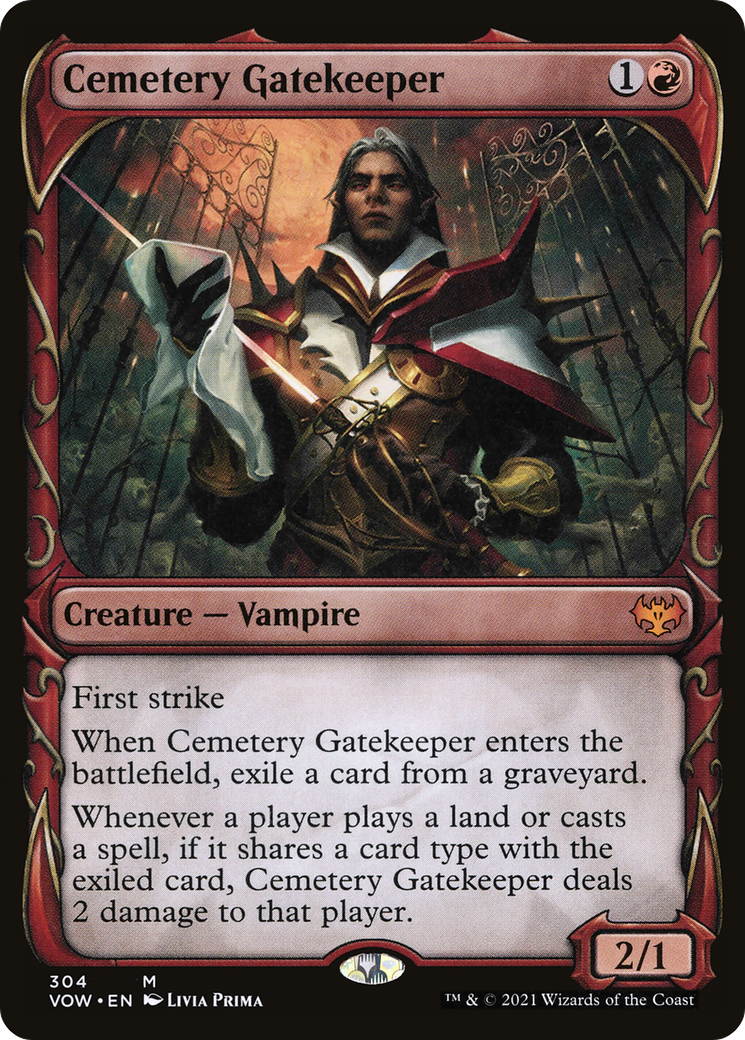 Cemetery Gatekeeper (VOW-304) [Innistrad: Crimson Vow] (Showcase) MTG Single Wizards of the Coast