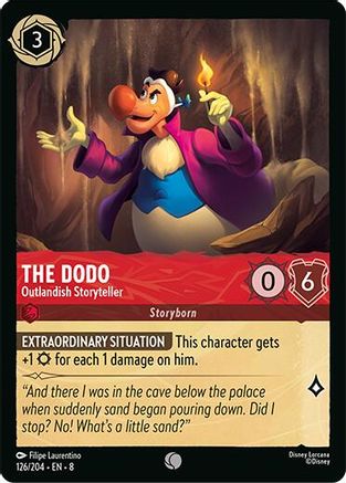 The Dodo - Outlandish Storyteller (126/204) [Reign of Jafar] Cold Foil Lorcana Single Disney