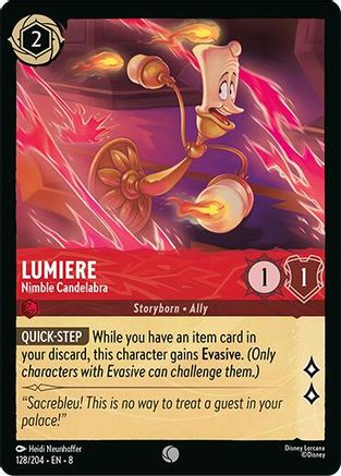 Lumiere - Nimble Candelabra (128/204) [Reign of Jafar] Cold Foil Lorcana Single Disney