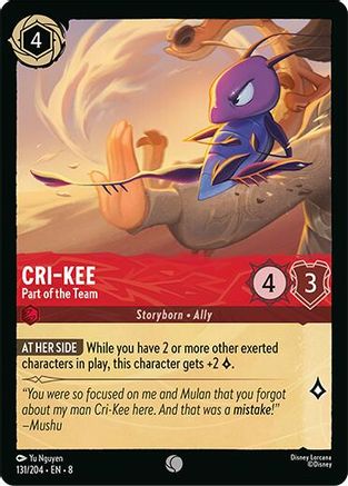 Cri-Kee - Part of the Team (131/204) [Reign of Jafar] Lorcana Single Disney