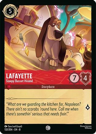 Lafayette - Sleepy Basset Hound (132/204) [Reign of Jafar] Lorcana Single Disney