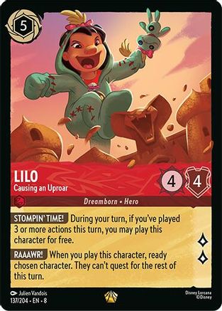 Lilo - Causing an Uproar (137/204) [Reign of Jafar] Cold Foil Lorcana Single Disney