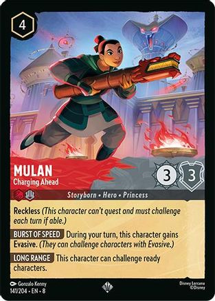 Mulan - Charging Ahead (141/204) [Reign of Jafar] Cold Foil Lorcana Single Disney