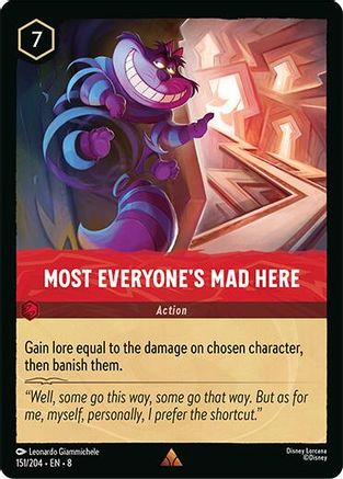 Most Everyone's Mad Here (151/204) [Reign of Jafar] Cold Foil Lorcana Single Disney
