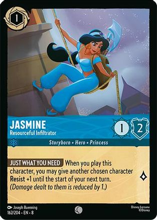 Jasmine - Resourceful Infiltrator (162/204) [Reign of Jafar] Cold Foil Lorcana Single Disney