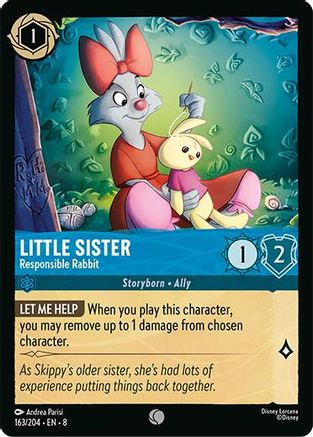 Little Sister - Responsible Rabbit (163/204) [Reign of Jafar] Cold Foil Lorcana Single Disney