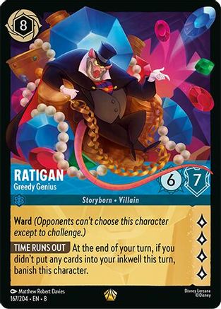 Ratigan - Greedy Genius (167/204) [Reign of Jafar] Lorcana Single Disney