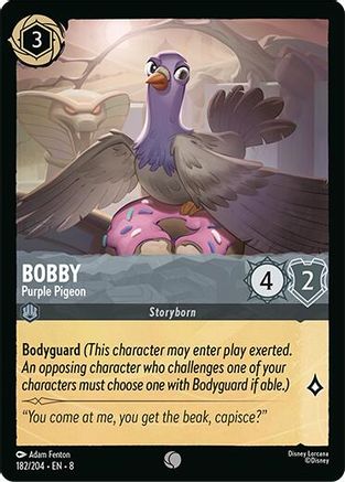 Bobby - Purple Pigeon (182/204) [Reign of Jafar] Cold Foil Lorcana Single Disney