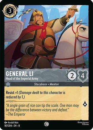 General Li - Head of the Imperial Army (187/204) [Reign of Jafar] Lorcana Single Disney