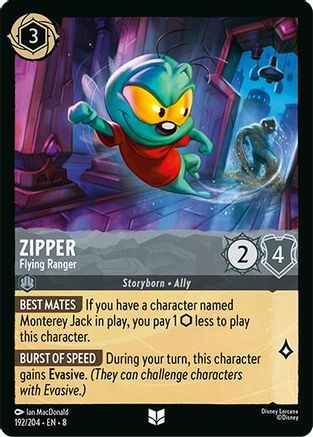 Zipper - Flying Ranger (192/204) [Reign of Jafar] Cold Foil Lorcana Single Disney