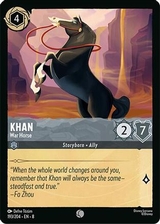 Khan - War Horse (193/204) [Reign of Jafar] Cold Foil Lorcana Single Disney