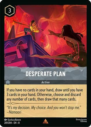 Desperate Plan (201/204) [Reign of Jafar] Cold Foil Lorcana Single Disney