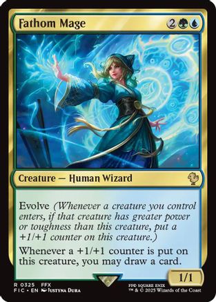 Fathom Mage (FIC-325) [Commander: FINAL FANTASY] MTG Single Wizards of the Coast