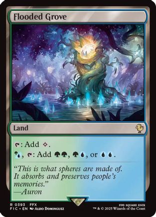 Flooded Grove (FIC-393) [Commander: FINAL FANTASY] MTG Single Wizards of the Coast