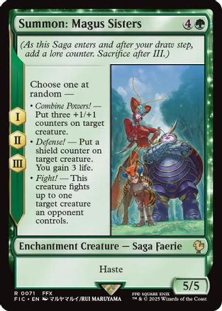 Summon: Magus Sisters (FIC-071) [Commander: FINAL FANTASY] MTG Single Wizards of the Coast