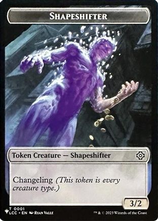 Shapeshifter // Cat Double-Sided Token (LIST-1 // 11) [Secret Lair] Drop Series MTG Single Wizards of the Coast