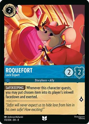 Roquefort - Lock Expert (172/204) [Reign of Jafar] Cold Foil Lorcana Single Disney