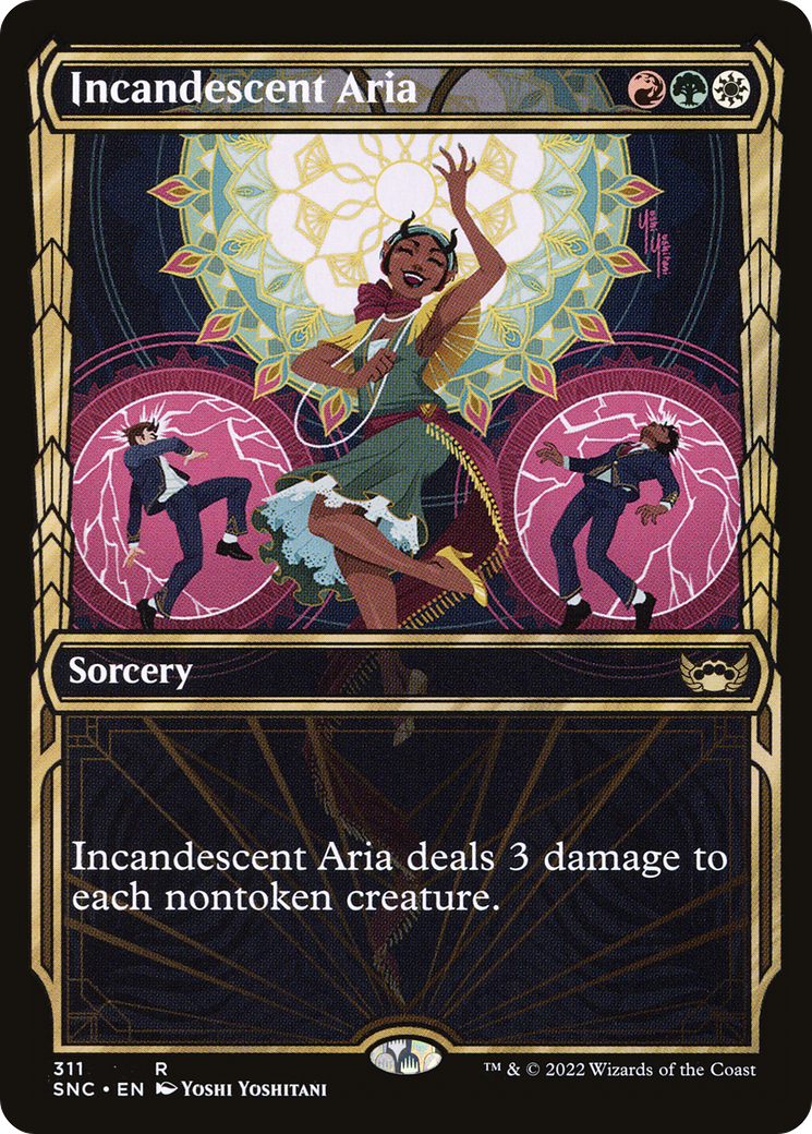 Incandescent Aria (SNC-311) [Streets of New Capenna] (Showcase) Foil MTG Single Wizards of the Coast