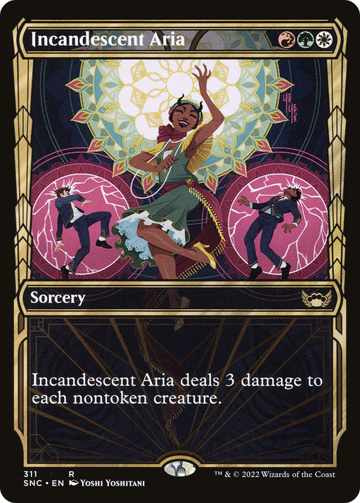 Incandescent Aria (SNC-311) [Streets of New Capenna] (Showcase) Foil MTG Single Wizards of the Coast