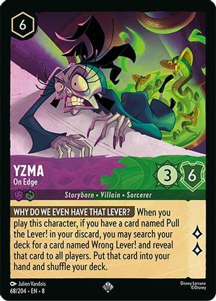 Yzma - On Edge (68/204) [Reign of Jafar] Cold Foil Lorcana Single Disney