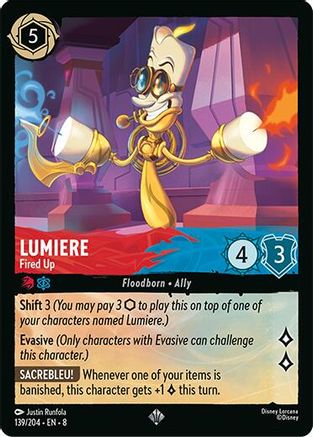 Lumiere - Fired Up (139/204) [Reign of Jafar] Lorcana Single Disney