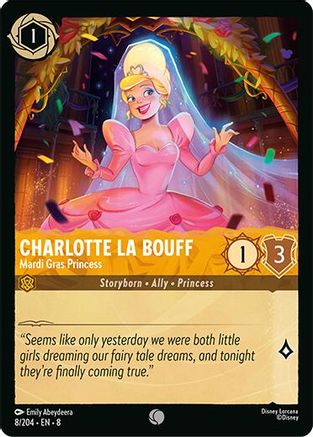 Charlotte La Bouff - Madri Gras Princess (8/204) [Reign of Jafar] Cold Foil Lorcana Single Disney