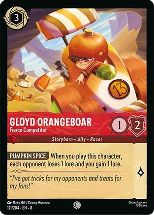 Gloyd Orangeboar - Fierce Competitor (121/204) [Reign of Jafar] Cold Foil Lorcana Single Disney