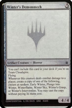 Winter's Demonmech (-) [Misc] Un-Known Event Playtest Cards MTG Single Wizards of the Coast