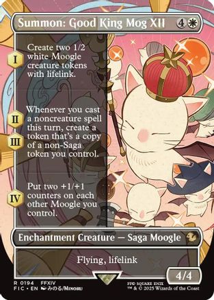 Summon: Good King Mog XII (Borderless) (FIC-194) [Commander: FINAL FANTASY] Foil MTG Single Wizards of the Coast