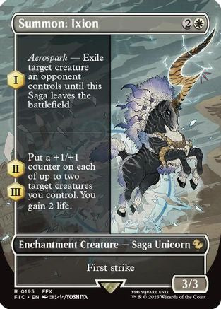 Summon: Ixion (Borderless) (FIC-195) [Commander: FINAL FANTASY] Foil MTG Single Wizards of the Coast