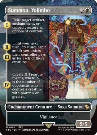 Summon: Yojimbo (Borderless) (FIC-196) [Commander: FINAL FANTASY] MTG Single Wizards of the Coast