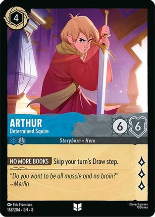 Arthur - Determined Squire (168/204) [Reign of Jafar] Lorcana Single Disney