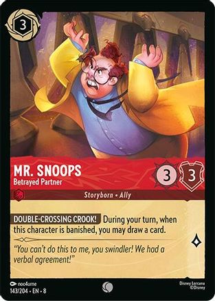 Mr. Snoops - Betrayed Partner (143/204) [Reign of Jafar] Cold Foil Lorcana Single Disney