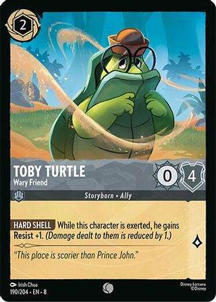 Toby Turtle - Wary Friend (190/204) [Reign of Jafar] Cold Foil Lorcana Single Disney