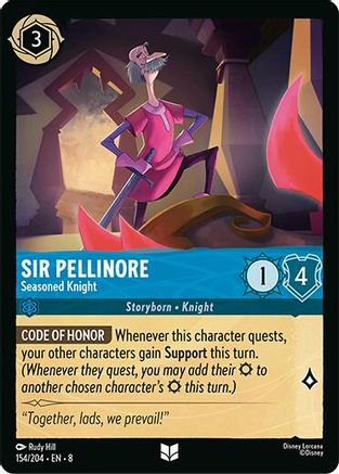 Sir Pellinore - Seasoned Knight (154/204) [Reign of Jafar] Cold Foil Lorcana Single Disney