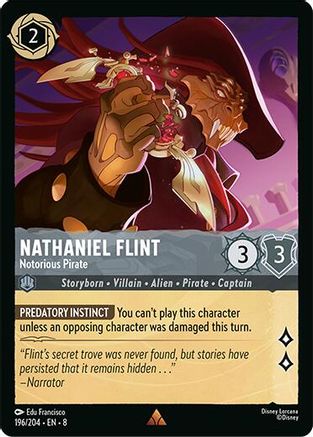 Nathaniel Flint - Notorious Pirate (196/204) [Reign of Jafar] Lorcana Single Disney