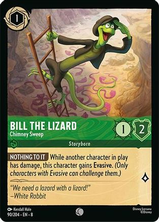 Bill the Lizard - Chimney Sweep (90/204) [Reign of Jafar] Cold Foil Lorcana Single Disney