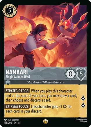 Namaari - Single-Minded Rival (198/204) [Reign of Jafar] Cold Foil Lorcana Single Disney