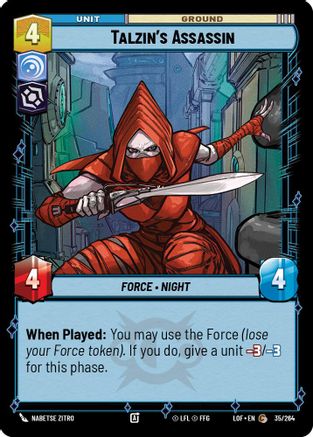Talzin's Assassin (35/264) [Legends of the Force] Star Wars: Unlimited Single Disney