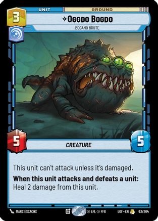 Oggdo Bogdo - Bogano Brute (63/264) [Legends of the Force] Star Wars: Unlimited Single Disney