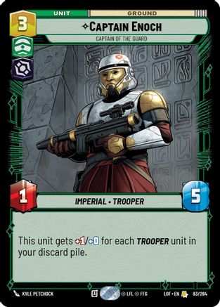 Captain Enoch - Captain of the Guard (83/264) [Legends of the Force] Star Wars: Unlimited Single Disney