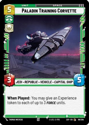 Paladin Training Corvette (99/264) [Legends of the Force] Star Wars: Unlimited Single Disney