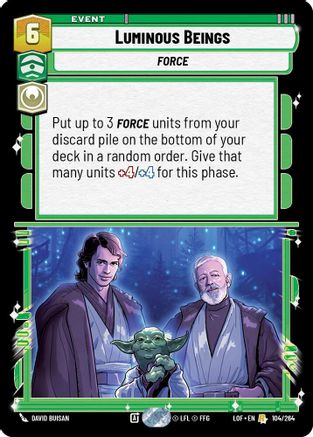 Luminous Beings (104/264) [Legends of the Force] Star Wars: Unlimited Single Disney
