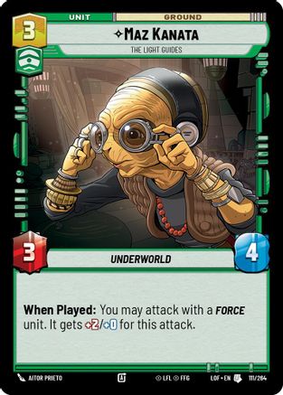 Maz Kanata - The Light Guides (111/264) [Legends of the Force] Star Wars: Unlimited Single Disney