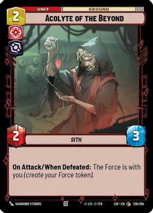 Acolyte of the Beyond (129/264) [Legends of the Force] Star Wars: Unlimited Single Disney