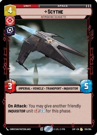 Scythe - Intimidating Silhouette (135/264) [Legends of the Force] Star Wars: Unlimited Single Disney