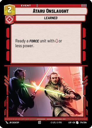 Ataru Onslaught (174/264) [Legends of the Force] Star Wars: Unlimited Single Disney